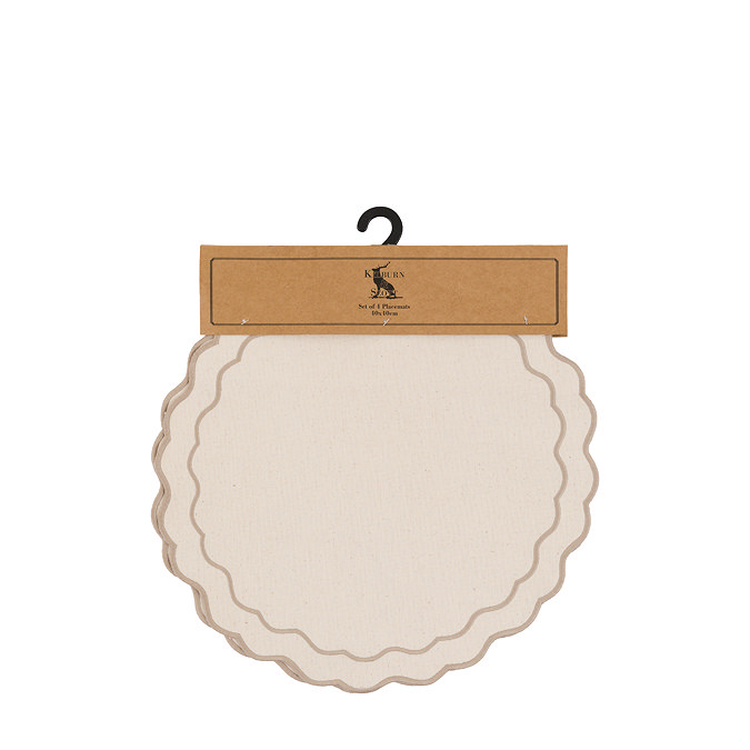 Alivia Luxury set of 4 scallop placemats set of 4