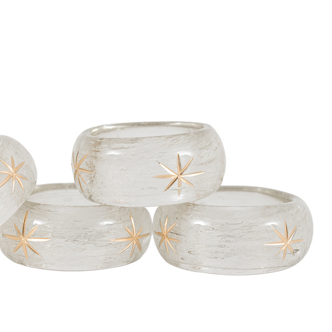 Alivia set of 4 snowflake napkins
