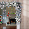Ambrose Snowy Christmas Garland Green and White