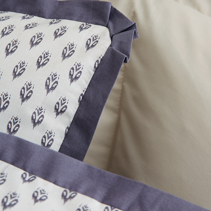 Amelie duvet cover set in blue on bed image 5