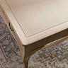 close up image of smooth limed oak top of french style coffee table
