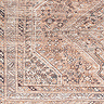 close up swatch image of orange boho vintage rug
