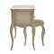 side-on image of oak french dressing table, cut out on white background