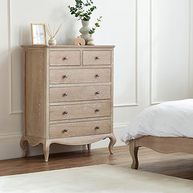 Amelie Solid Wood Chest of Drawers - Limed Oak main image