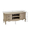 dimensions image cut out on white background of french style tv unit
