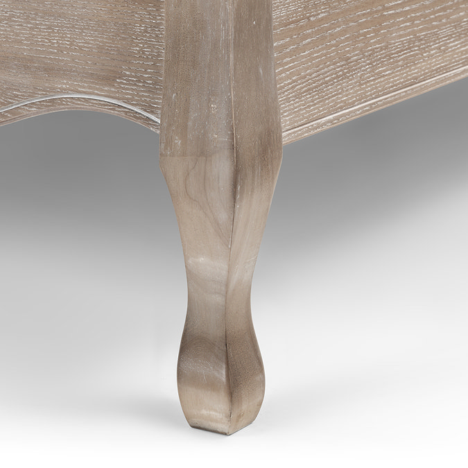 Amelie Solid Wood Upholstered Bed - Limed Oak carousel image