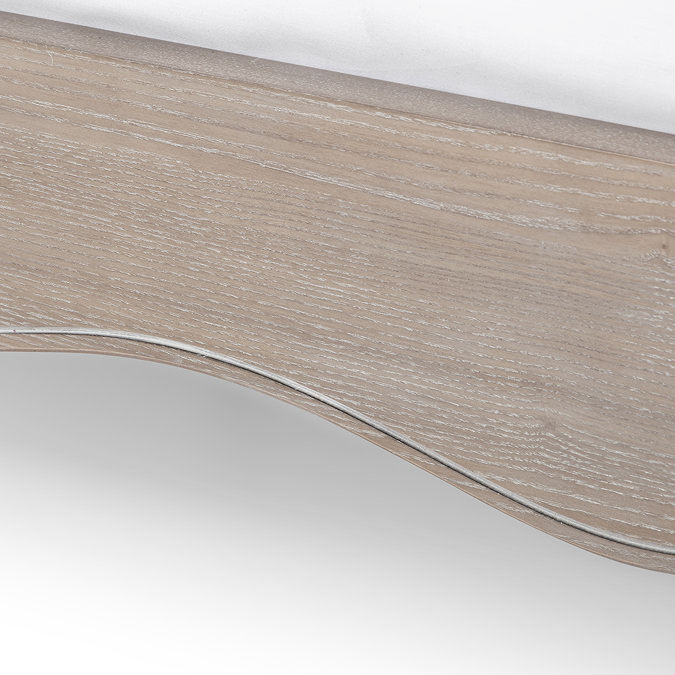 Amelie Solid Wood Upholstered Bed - Limed Oak carousel image