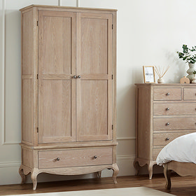 Amelie Solid Wood Wardrobe - Limed Oak main image