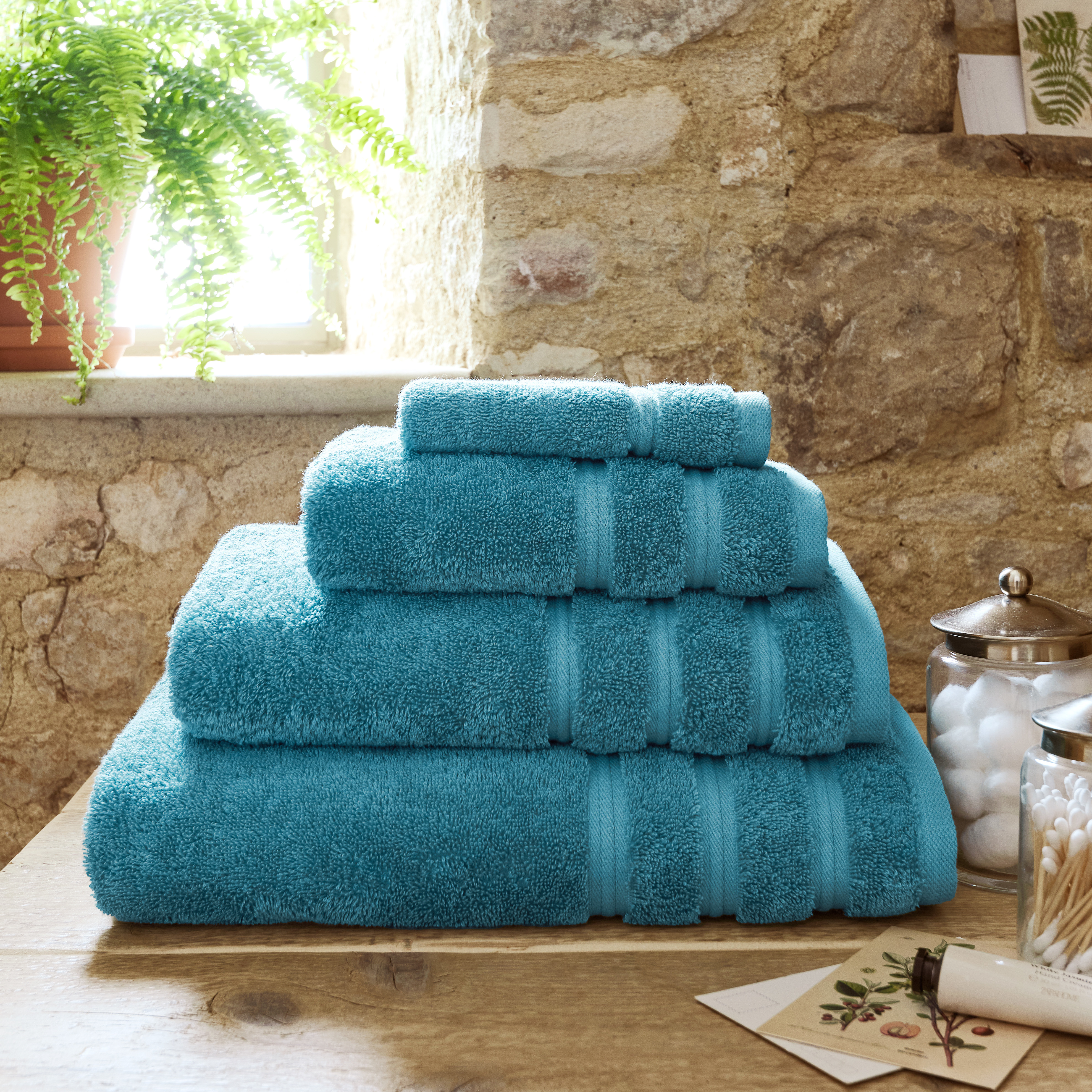 Antalya Jade Blue Towels | MFI