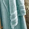 Ocean blue Antalya towel close up image 2
