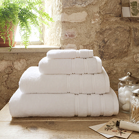 Antalya white towel stack in bathroom image 1