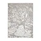 image cut out on white background of rectangular grey and gold marble effect rug
