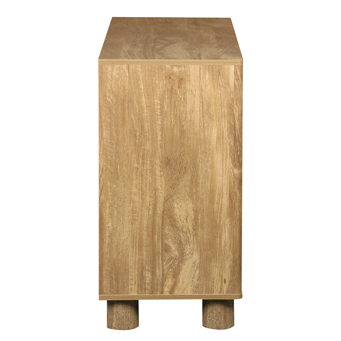 side on cut out image of mango wood six drawer chest