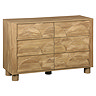 cut out image of arch mango wood six drawer chest