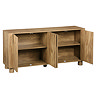 cut out image of arch mango sideboard with doors open