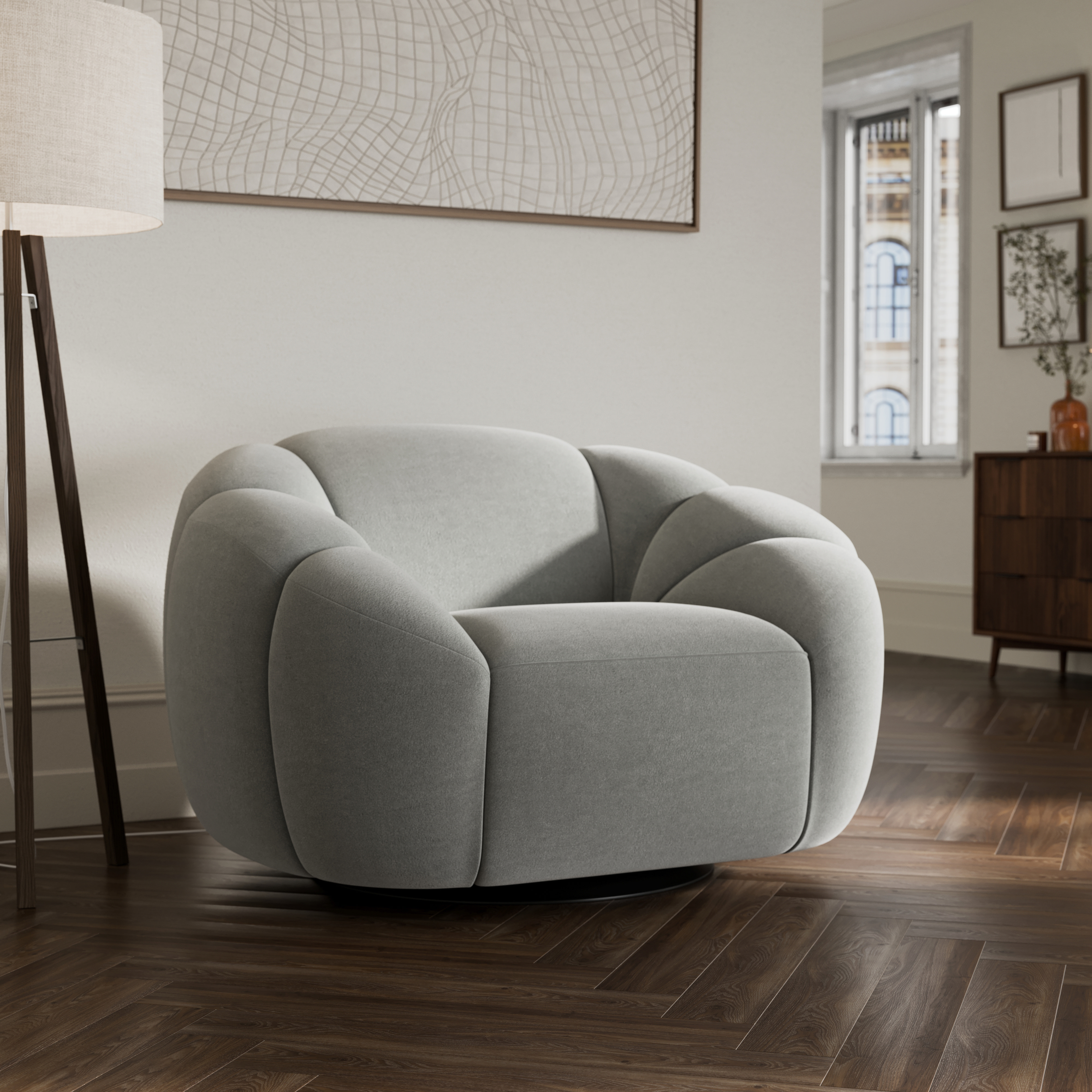 Archer Smoked Grey Armchair