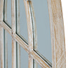Arezzo Arched Window Mirror in Washed Wood Stock Image close up 