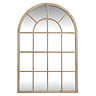 Arezzo Arched Window Mirror in Washed Wood Stock Image