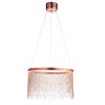 image cut out on white background of brushed copper tasselled ceiling light