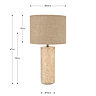 Ashton limestone cylinder lamp