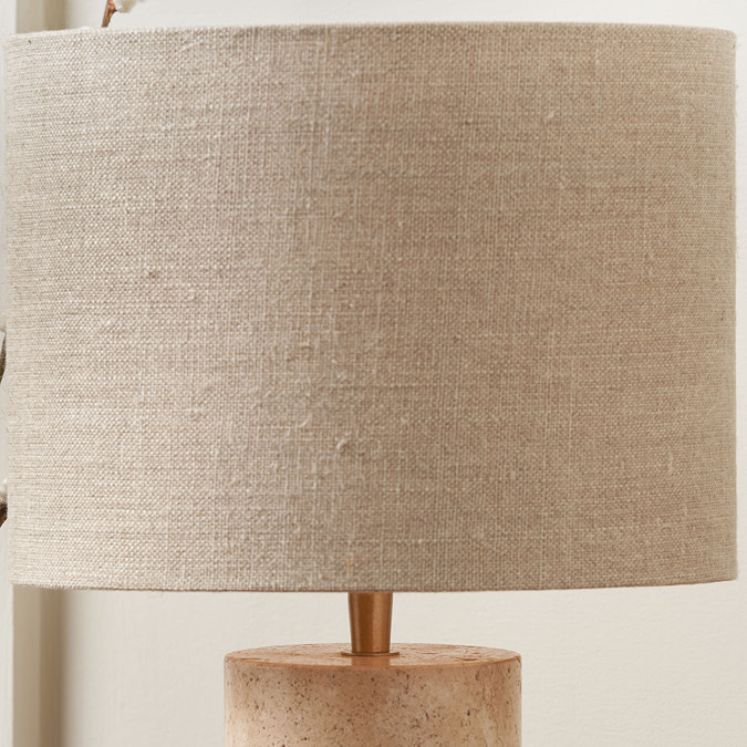 Ashton limestone cylinder lamp
