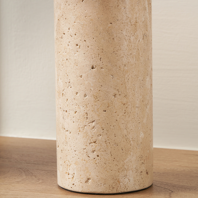 Ashton limestone cylinder lamp