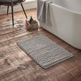 Aspen Bobble Bath Mat - Grey main image