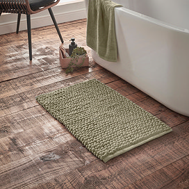 Aspen Bobble Bath Mat - Sage Green main image
