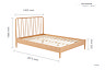 dimensions for double bed with spindled headboard