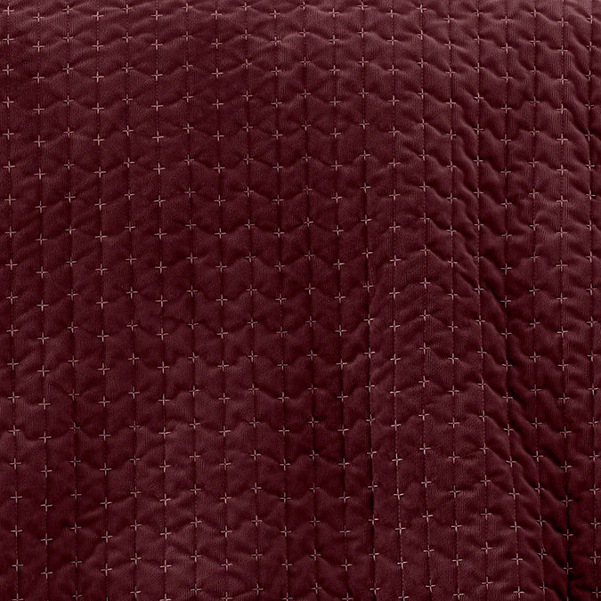 ATTICA VELVET BURGUNDY BEDSPREAD IMAGE 2