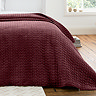 ATTICA VELVET BURGUNDY BEDSPREAD IMAGE 1