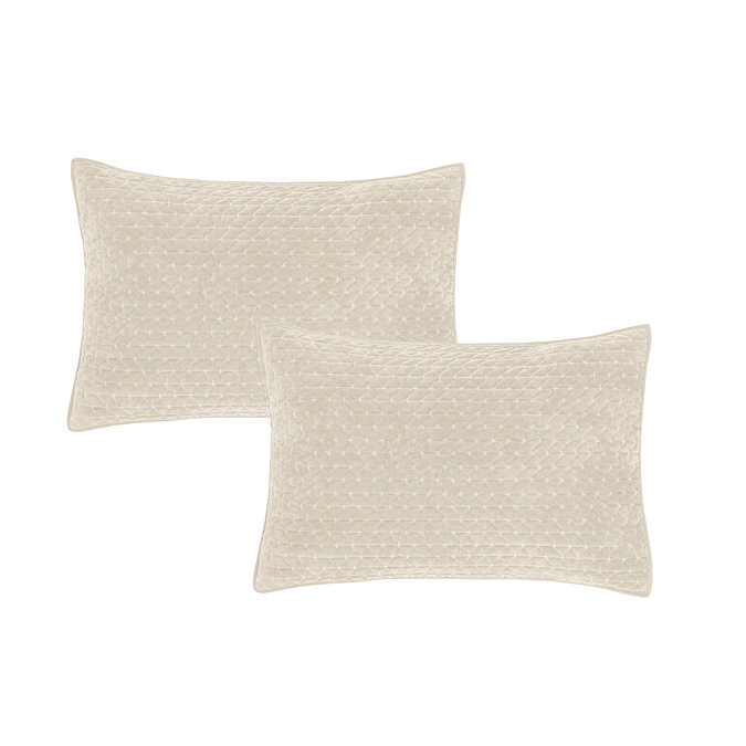 Attica velvet pillowsham pair in natural