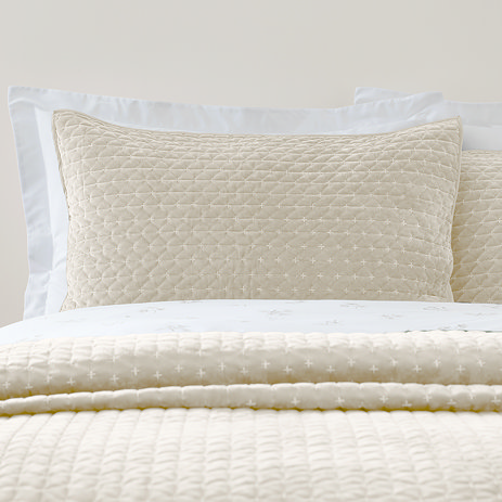 Attica velvet pillowsham pair in natural