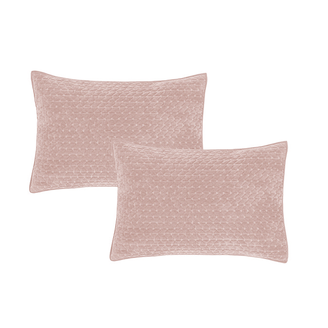 Attica velvet pillowsham pair in pink