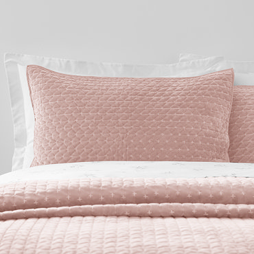 Attica velvet pillowsham pair in pink