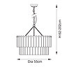 Aurelia 5 light tiered pendant image
