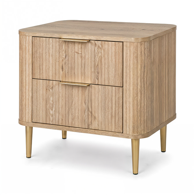 Ava oak bedside table image
