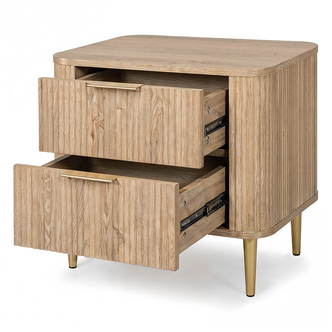 Ava oak bedside table image