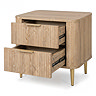 Ava oak bedside table image
