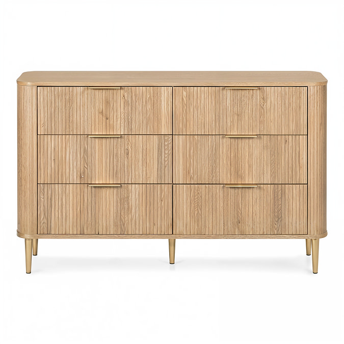 chest 6 drawer oak