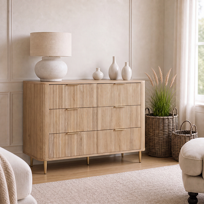 6 drawer oak chest