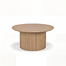 cut out image of oak fluted coffee table with round top