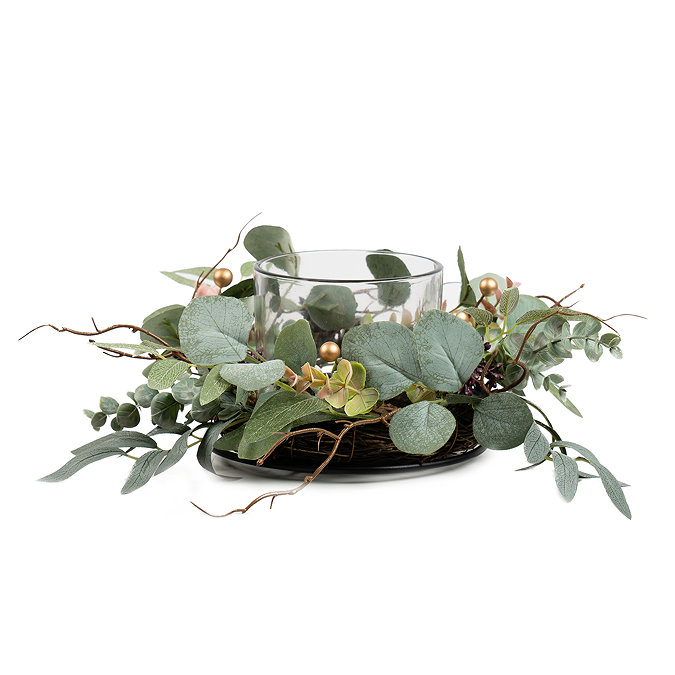 Avery Rustic Eucalyptus Candle Holder