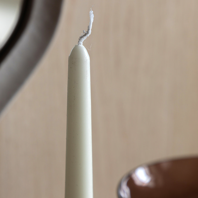 Azure tapered dinner candles