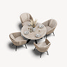 cut out of four seat round garden dining set