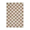 image cut out on white background of rectangle square rug in beige checkers