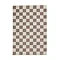 image cut out on white background of grey and cream checkered rug