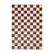 image cut out on white background of checkered plum and cream rug
