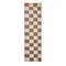 image cut out on white background of beige and cream checkered runner