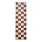 image cut out on white background of plum and cream checkered runner